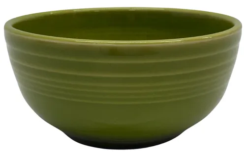 Avocado Green Ribbed Cereal Bowl