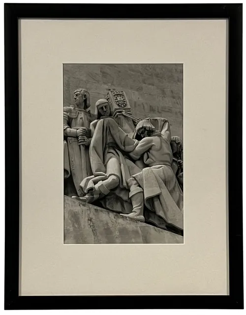 Black & White Monument Of Discovery Photograph In Black Frame