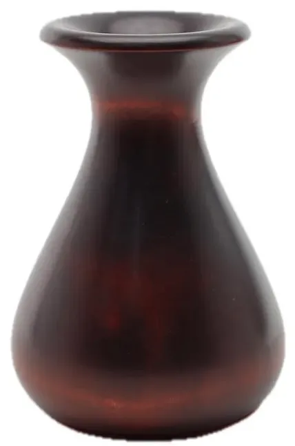Deep Dark Red Wood Grain Vase