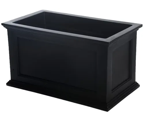 Black Plastic Planter Box