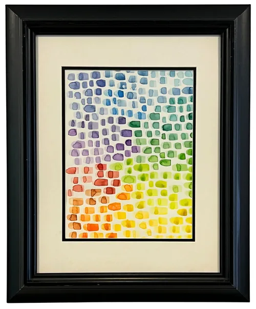 Rainbow Pathway In Black Frame