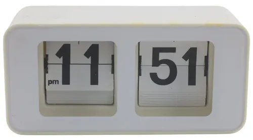 White Flip Clock
