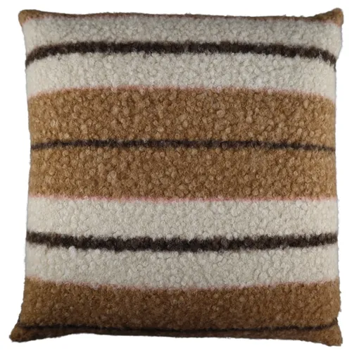 Brown & Beige Stripe Pillow