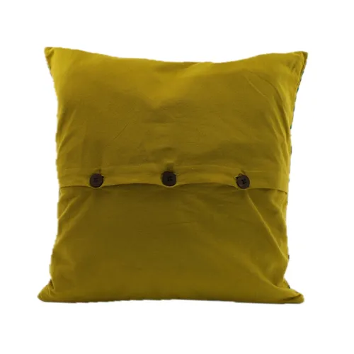 Antique Gold & Green & Blue Pie Abstract Throw Pillow