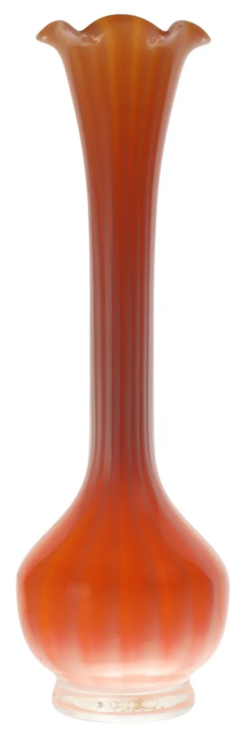 Orange & Pink Glass Vase
