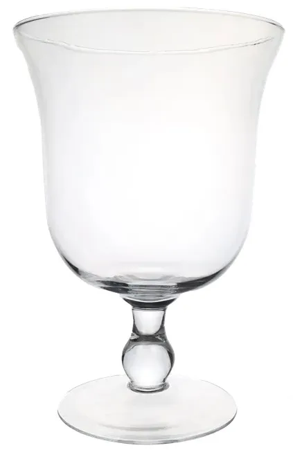 Clear Glass Pedestal Vase