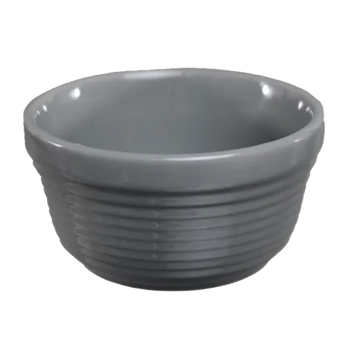 Grey Ribbed Ceramic Ramekin