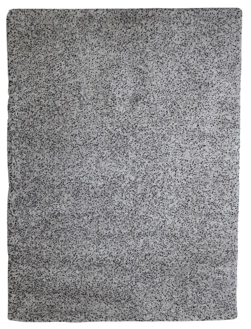 White & Black Salt & Pepper Shag Area Rug 5'7