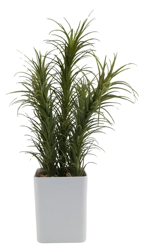 Artificial Grass Plant With White Pot