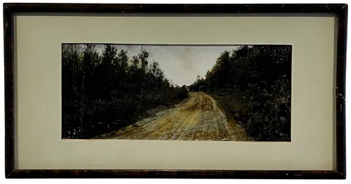 Country Road In Wood Frame