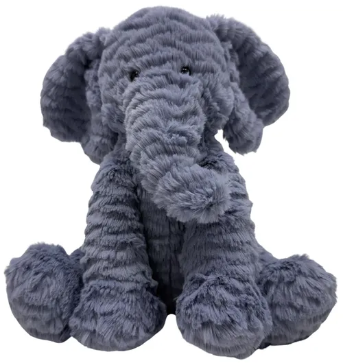 Medium Blue Stuffed Elephant Plush