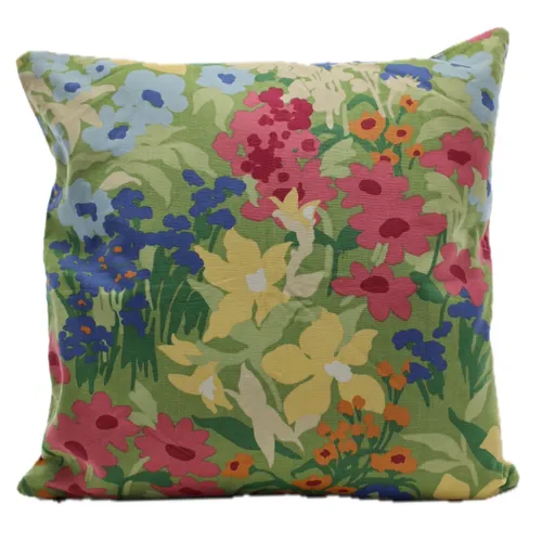 Multicolour Blended Flower Garden Throw Pillow