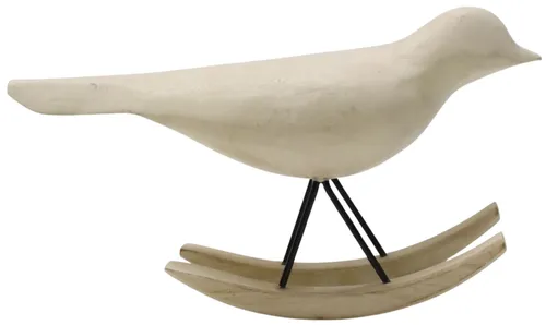 White Wood Rocking Bird