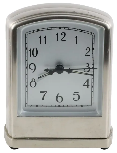 Silver Facet Alarm Clock