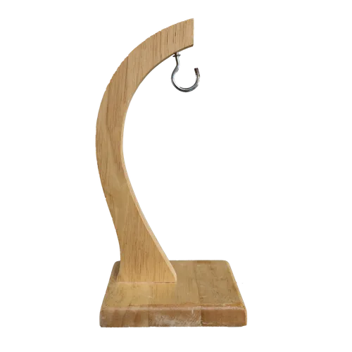 Natural Wood Square Base Banana Hanger Stand