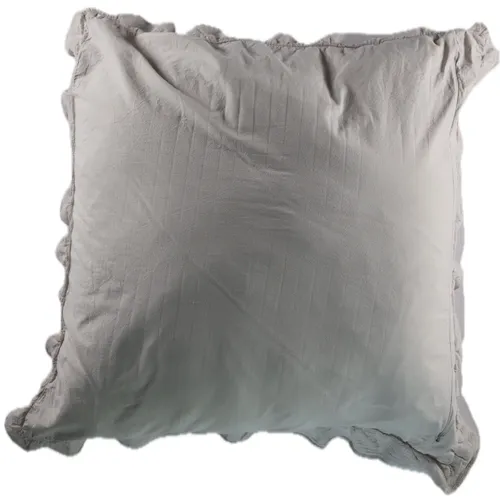 Pale Lilac Grey Cotton Throw Pillow