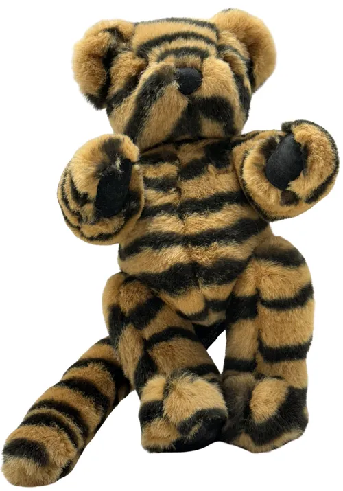 Tiger Striped Bear Plush Stuffed Animal