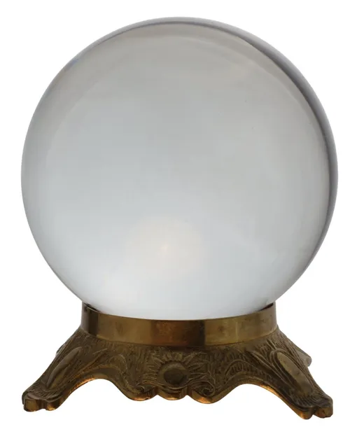 Crystal Ball On Gold Stand