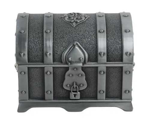 Small Silver Metal Treasure Chest 