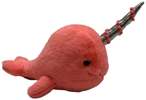 Coral Narwhal Plush Stuffed Animal