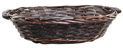 Dark Wicker Serving Basket