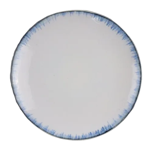White Crackle Blue Rim Bleed Side Plate