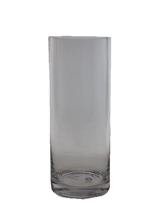 Thick Clear Glass Cylinder Vase 10