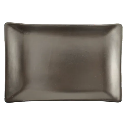 Dark Brown Solid Ceramic Rectangular Sushi Dish