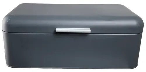 Matte Grey Tin Bread Box