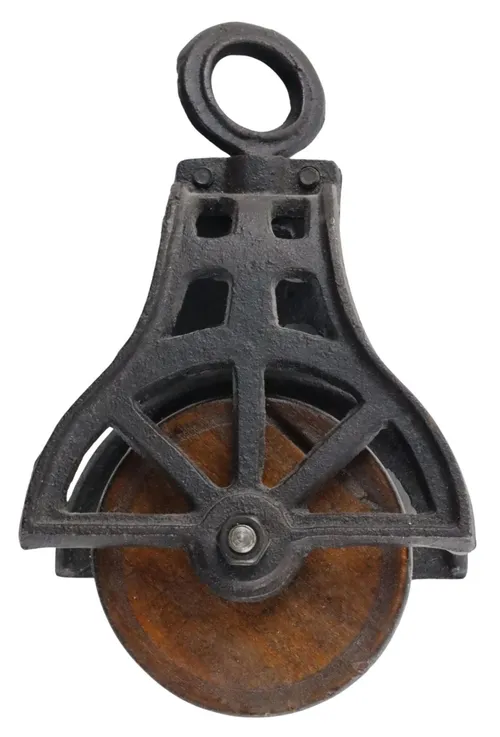 Cast Iron & Wood Pulley