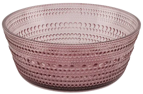 Pink Pebbled Glass Serving Bowl