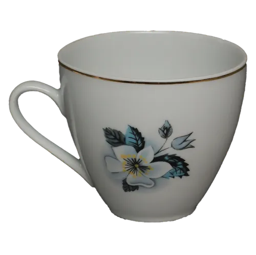 Blue Bloodroot Floral Teacup