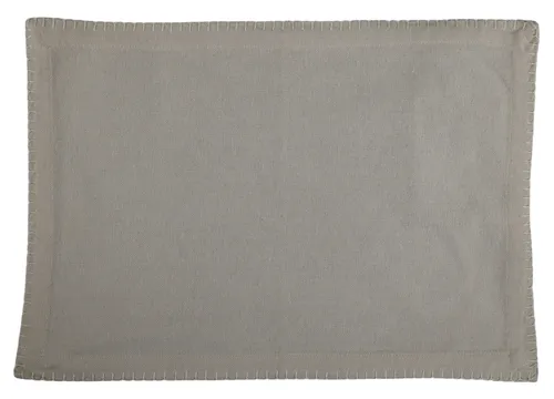 Natural Placemat With Stitch Trim