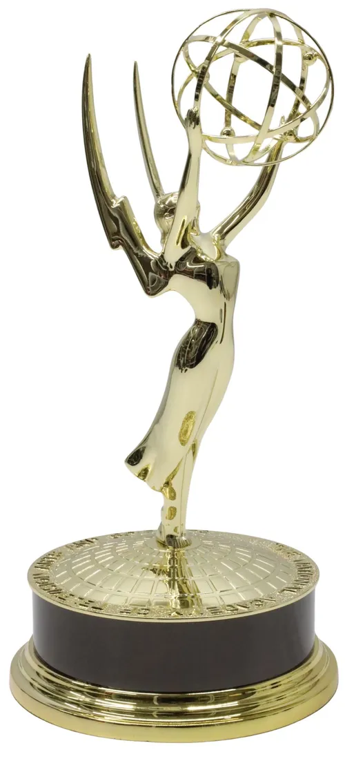 Figure Holding Globe Trophy Award