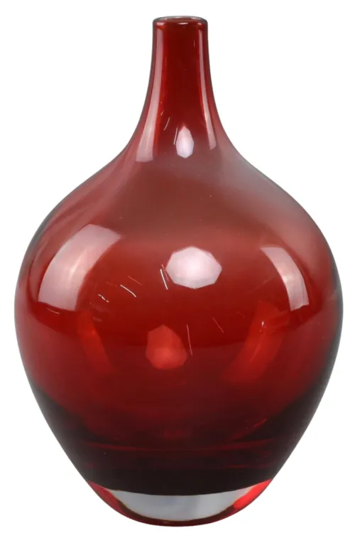 Crimson Red Glass Vase