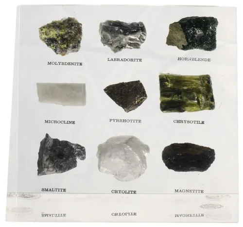 Rock & Gemstone Specimen In Lucite