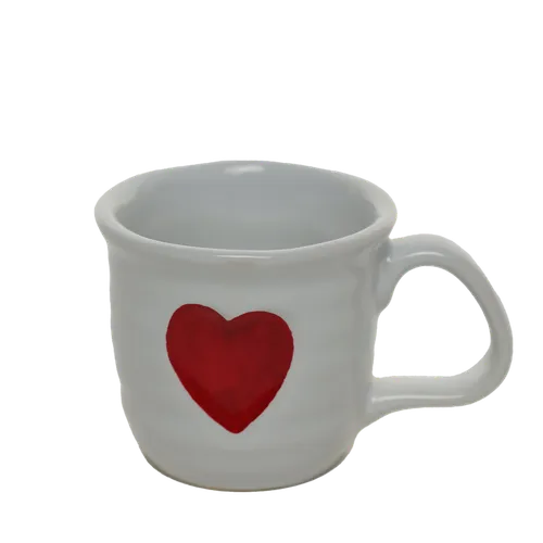 White Lonely Heart Espresso Mug