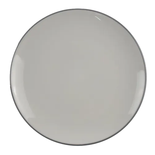 Off White With Grey Rim Side Plate