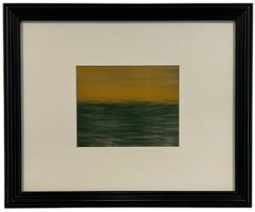 Green Sea IV With Black Frame