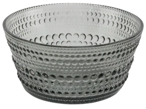 Smoke Grey Pebbled Glass Bowl