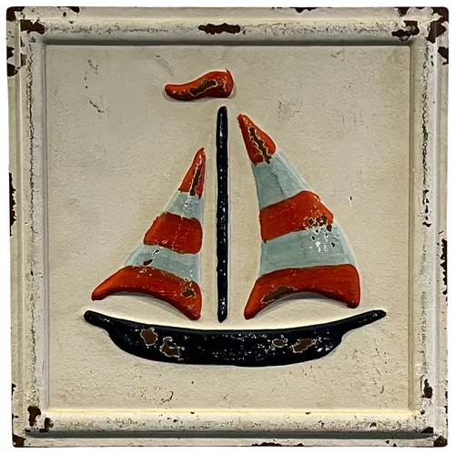 Nautical Sailboat Metal Wall Panel