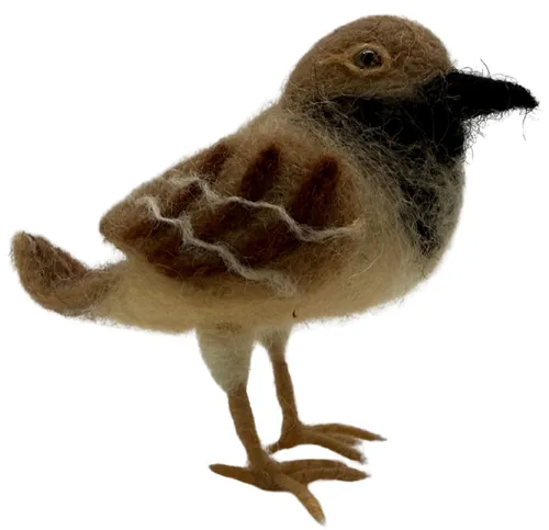Felted Wool Brown Sparrow