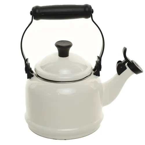 White Enamelled Kettle