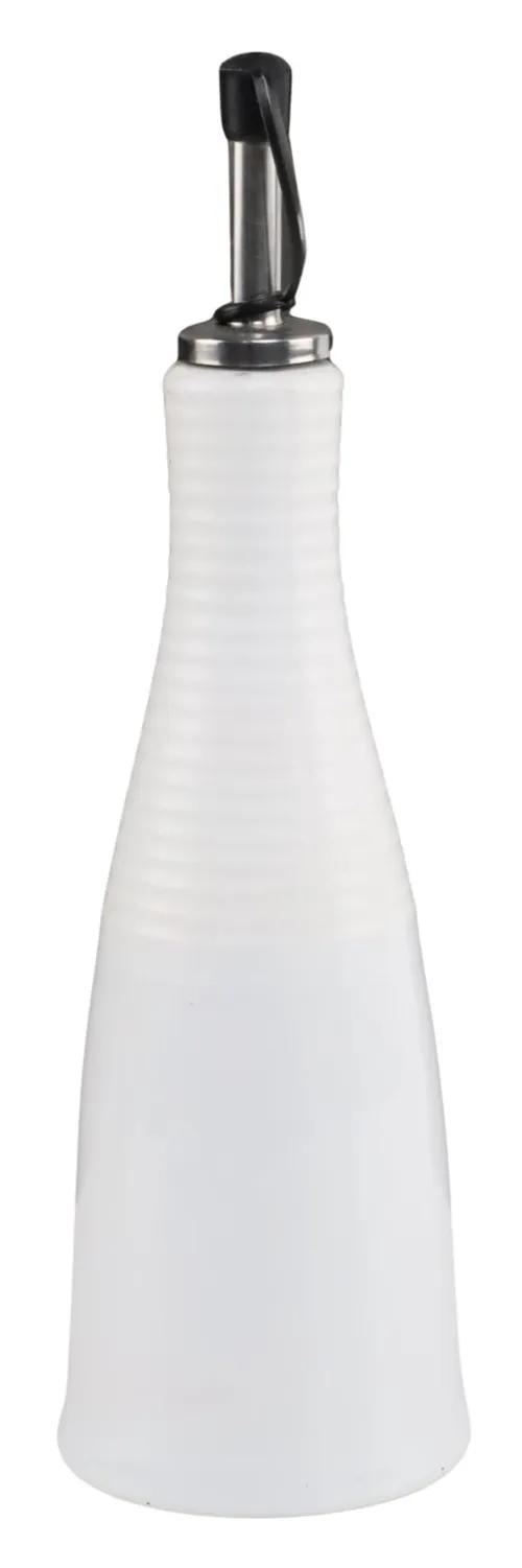 White Ripple Ceramic Oil Bottle