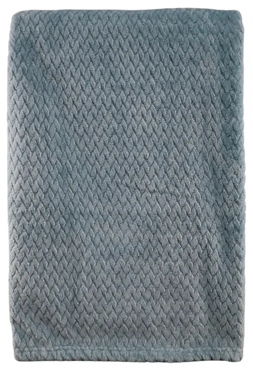 Baby Blue Fleece Chevon Pattern Throw Blanket