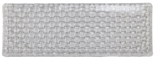 Clear Glass Weave Serving Platter