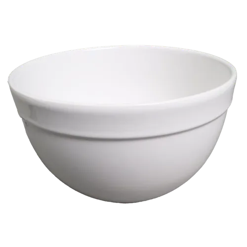 White Ceramic Rimmed Mixing Bowl -XL 