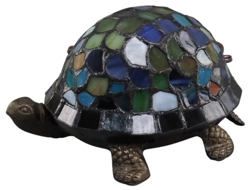 Turtle Stained Glass Tile Lamp