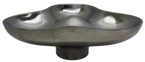 Polished Stainless Steel Tripartite Centrepiece Serving Bowl
