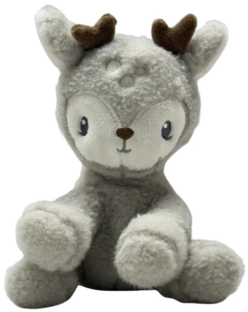 Grey Baby Reindeer Rattle Plush Stuffed Animal